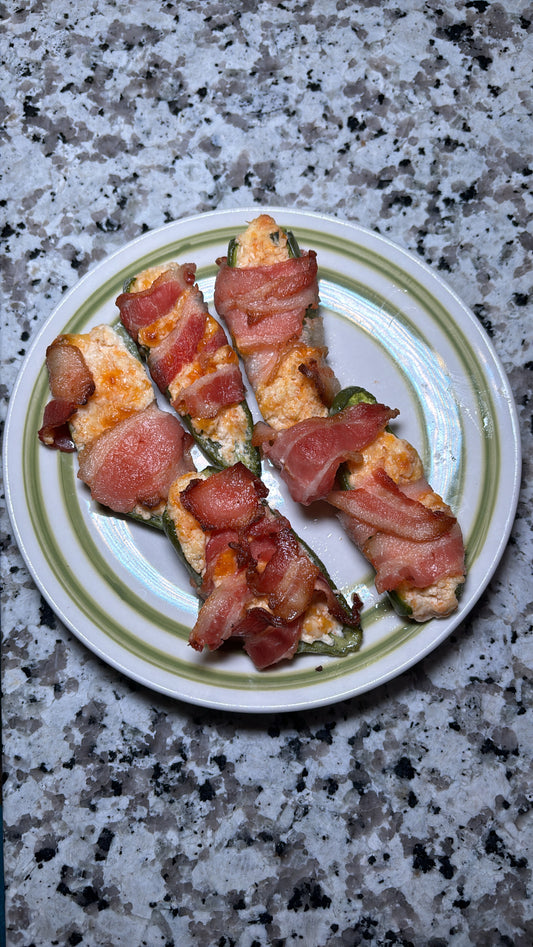 Bacon Wrapped Jalapeño Poppers